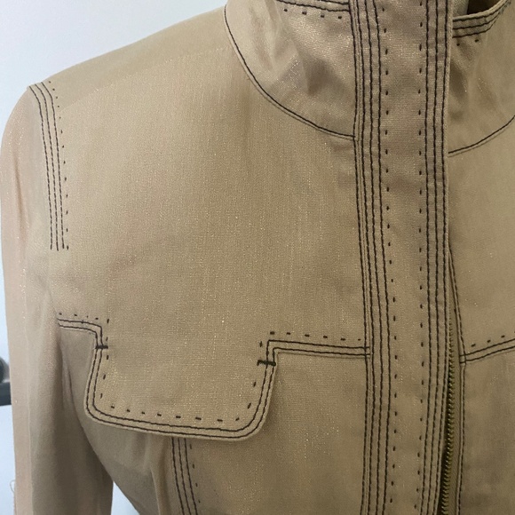Per Se Los Angeles Hand stitched camel Jacket size 6 - Picture 4 of 8